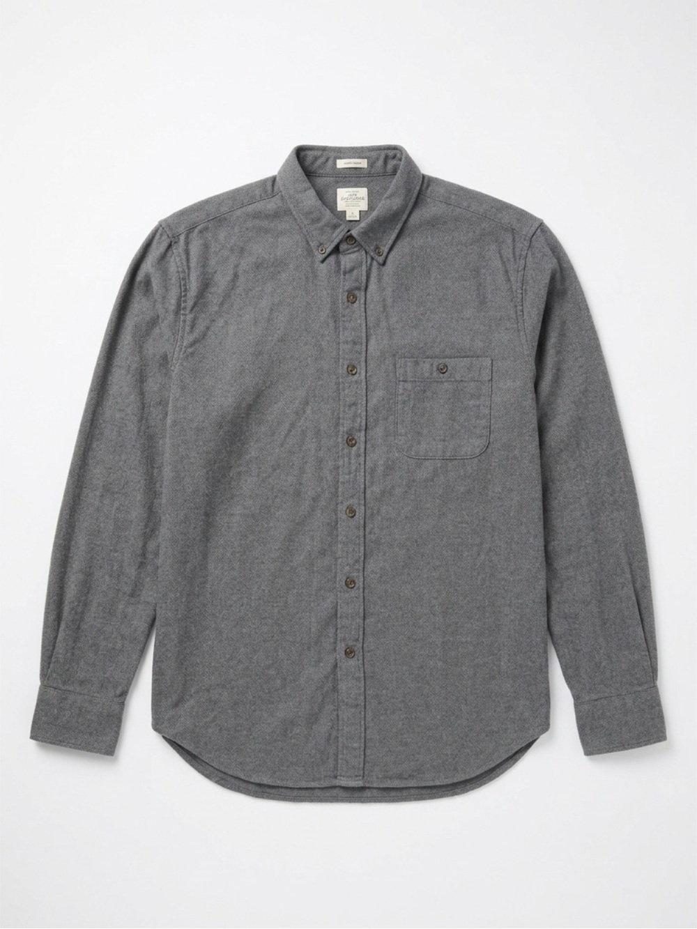 J. Crew Men's Gray Button-Down Long Sleeve Shirt